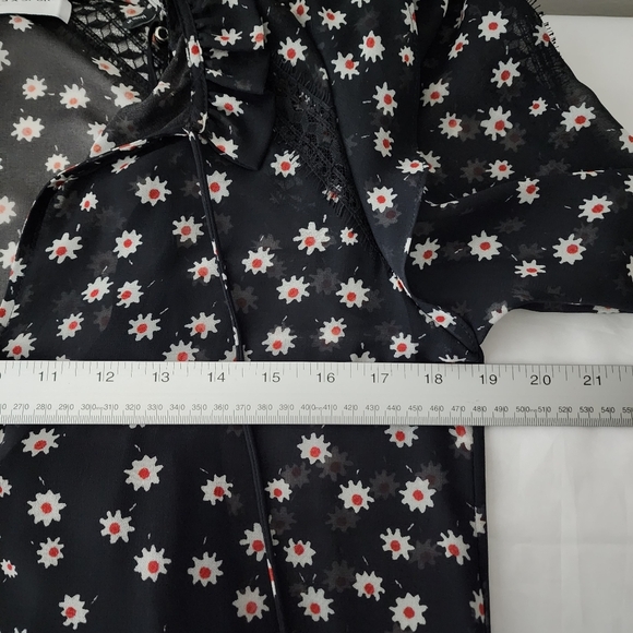 Kooples x Sport Long Sleeve Mini Floral Black Dress - Picture 7 of 9